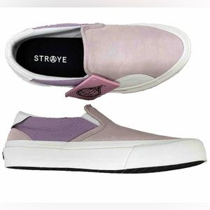 Straye Womens slip on shoes 11.5 Ventura XR blush lavender cream suede